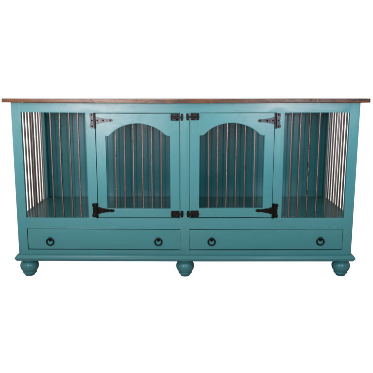 Tucker Murphy Pet™ Stelly Large Double Wide Credenza Pet Crate Wayfair